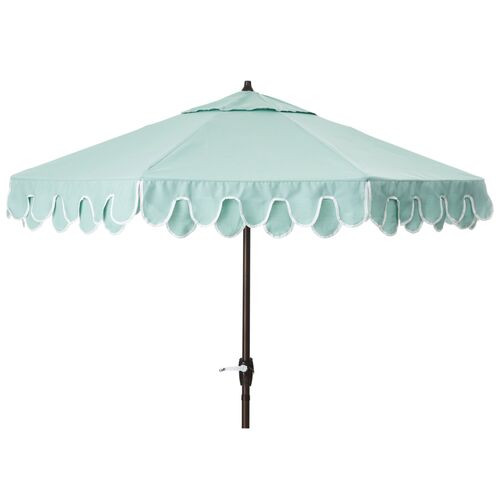 Phoebe Double Scallop Patio Umbrella, Sunbrella | One Kings Lane