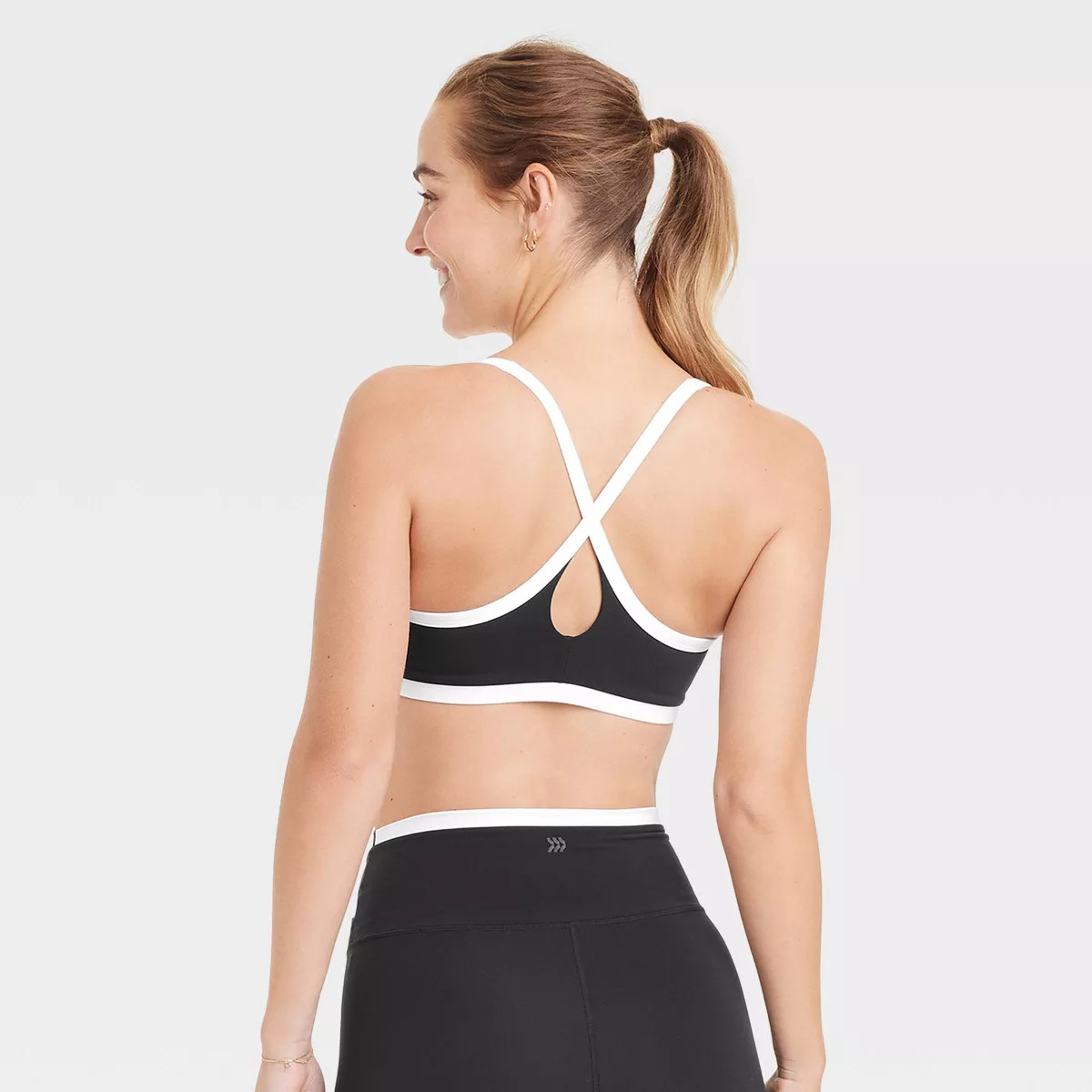 Women's Everyday Soft Light Support Piped Midline Sports Bra - All In Motion™ | Target