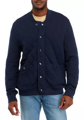 TRUTH by Republic Men's Quilted Bomber Jacket, Navy Blue, Medium | Belk