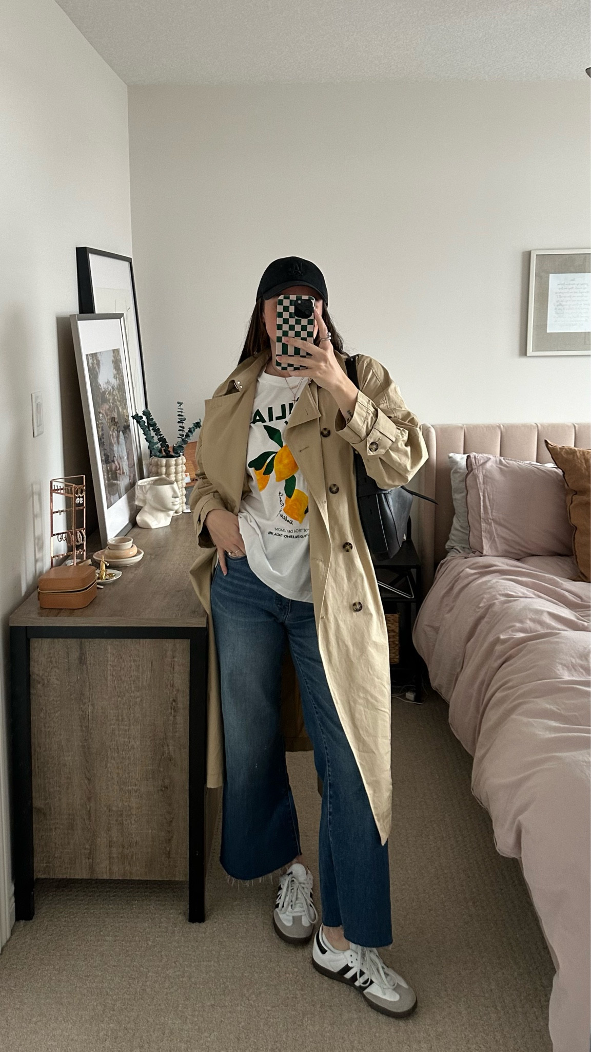 spring outfit, wide leg jeans, lemon tshirt, summer outfit, trench coat styling, capsule wardrobe, adidas sambas, samba dupes

#LTKsalealert #LTKstyletip #LTKFestival