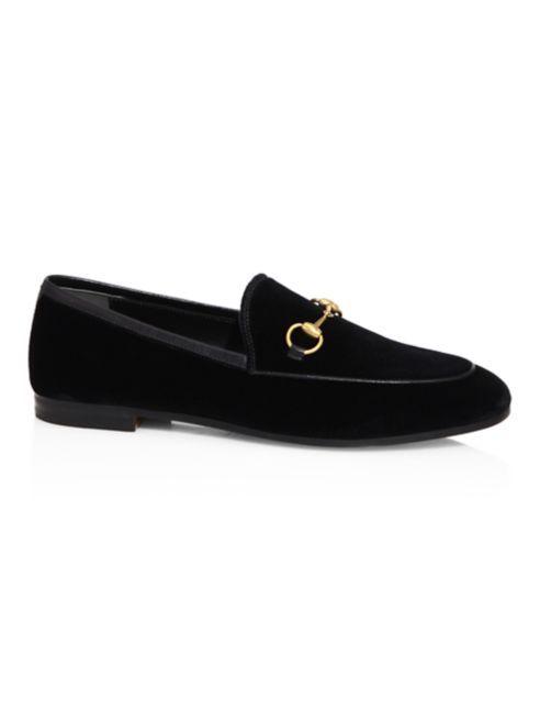 Gucci - New Jordaan Velvet Loafers | Saks Fifth Avenue