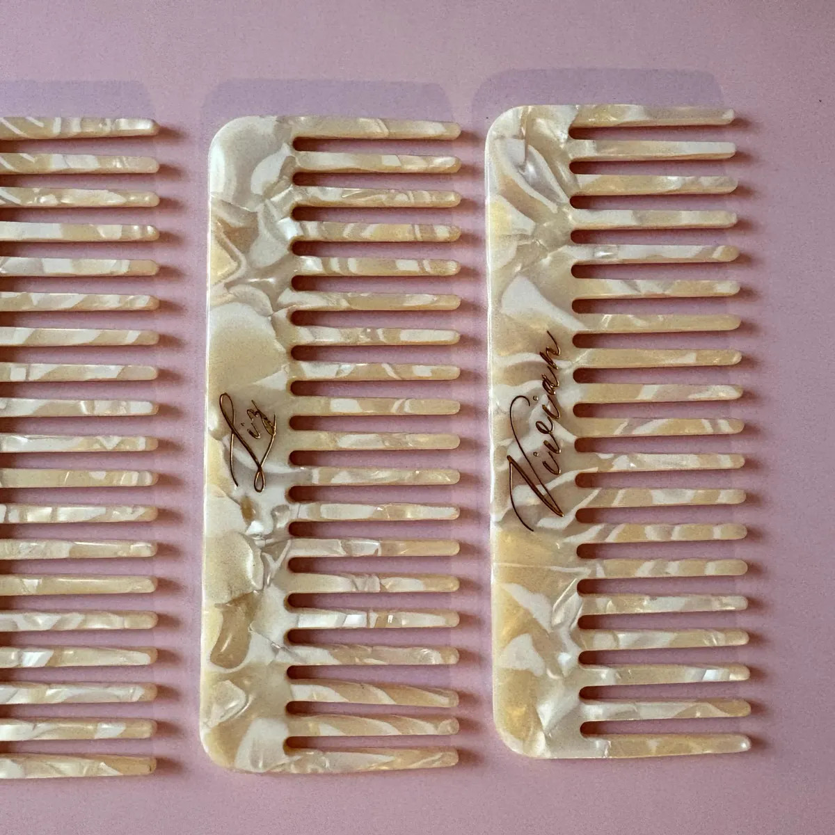 Wedding Bridesmaids Gift, Custom Hair Comb, Custom Initial Acetate Hair Comb, Marble Hair Comb, P... | Etsy (US)