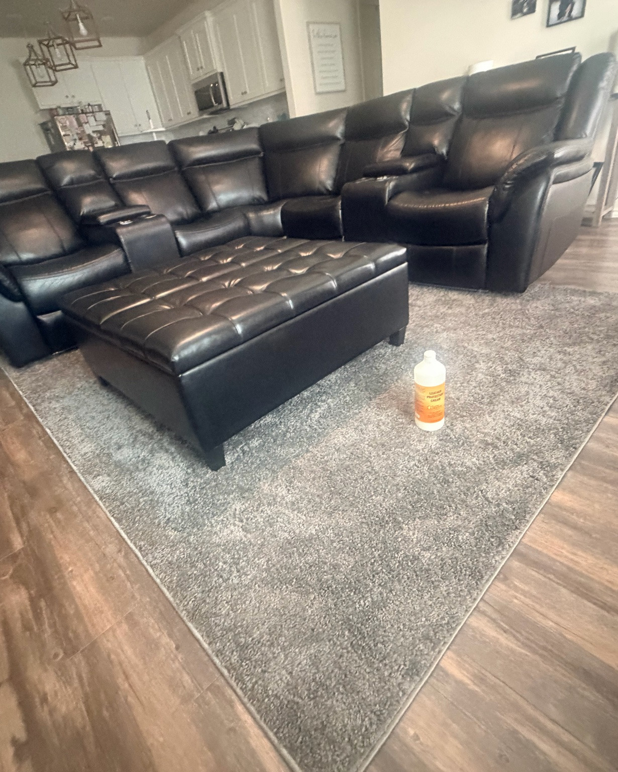 How to Protect your leather furniture , it look like new . We do not eat or drink anything on it .  I love my leather sectional . And just recently purchased the leather cocktail table .

#LTKHome #LTKSaleAlert