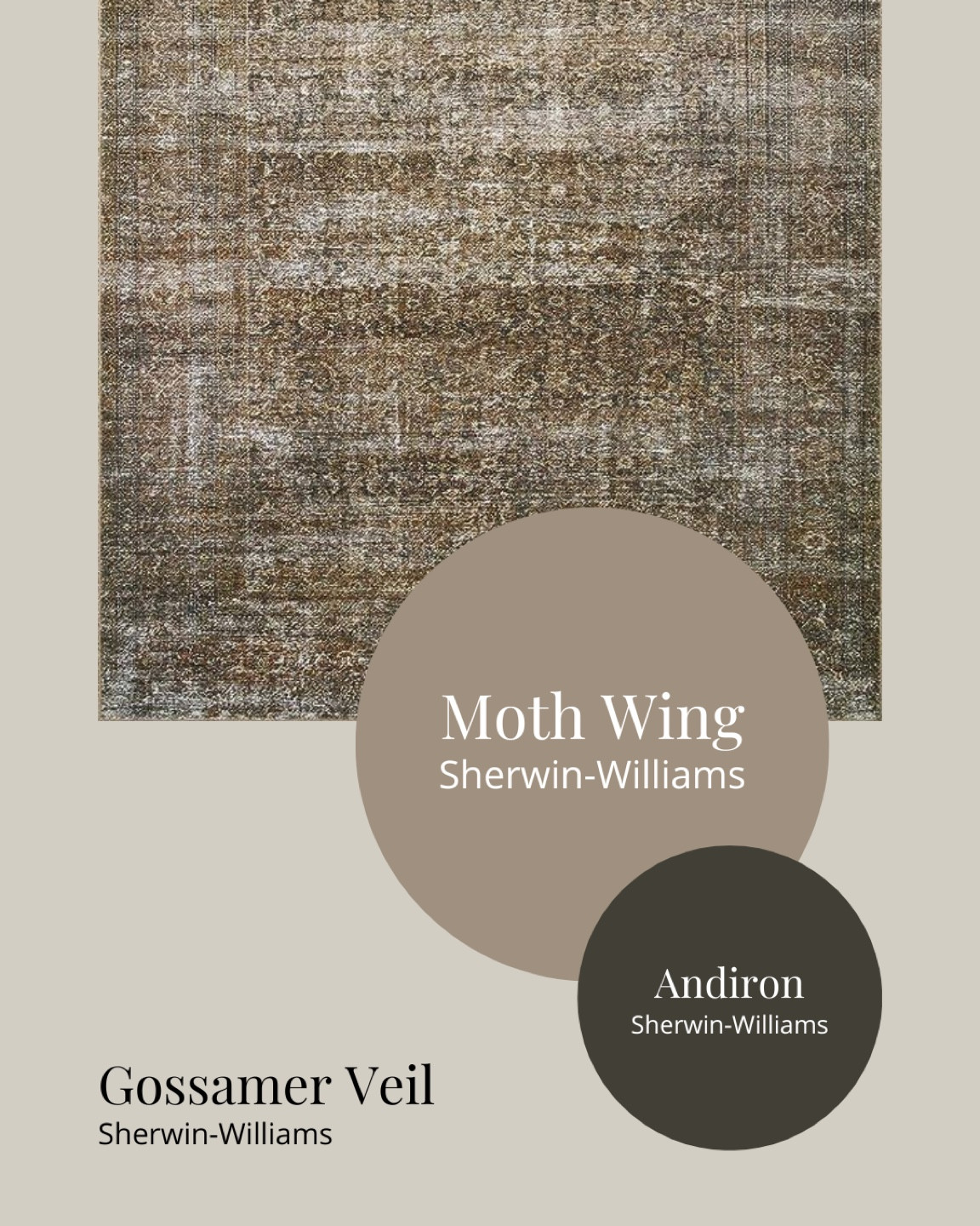 Amber Lewis x Loloi Billie Area Rug and paint color combinations | Amber Lewis x Billie Georgie Tobacco/Rust | Sherwin Williams Paint Colors | Peel and Stick Paint Colors | Area Rug and Wall Color Combinations 

#LTKhome