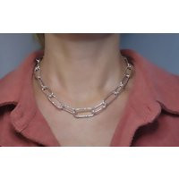 sterling Silver Paperclip Large Chain Link Necklace/Chunky Thick | Etsy (US)