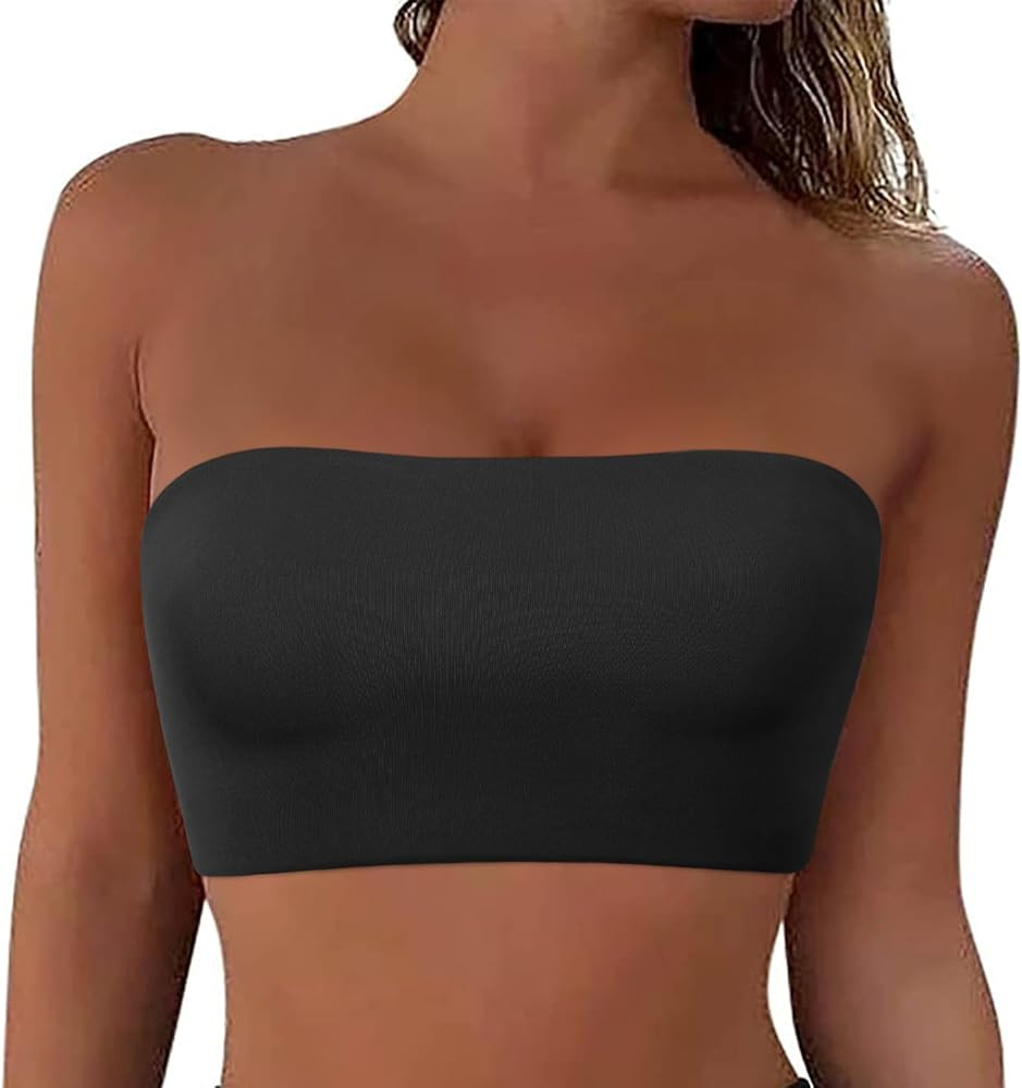 PrettyGuide Women's Wireless Strapless Bandeau Bra Bralettes Seamless No Padded Tube Top Bra | Amazon (US)