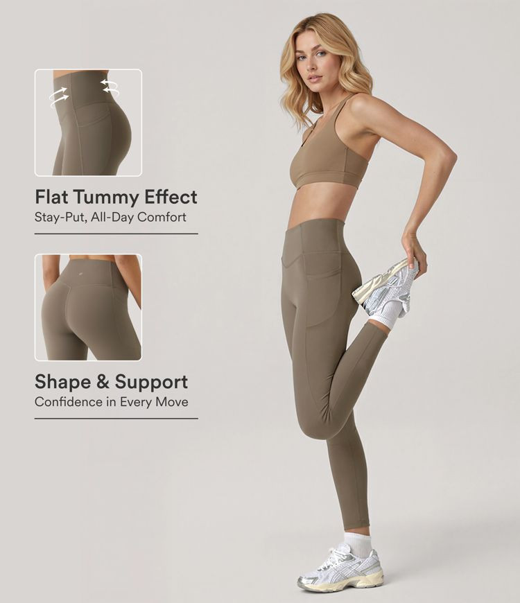 Halara UltraSculpt™ SoCinched High Waisted Tummy Control Pocket Shaping Training Leggings | HALARA