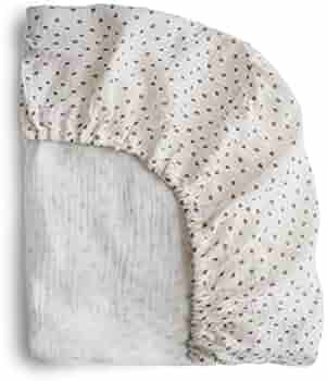 mushie Extra Soft Muslin Fitted Crib Sheet | 28"x 52" (Bloom) | Amazon (US)