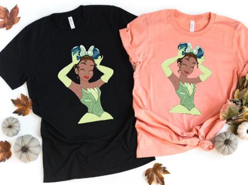 Tiana with Mickey ears T-Shirt/Disney Trip Shirt/Princess and the Frog Shirt/Disney Trip T-Shirt/... | Etsy (Global)