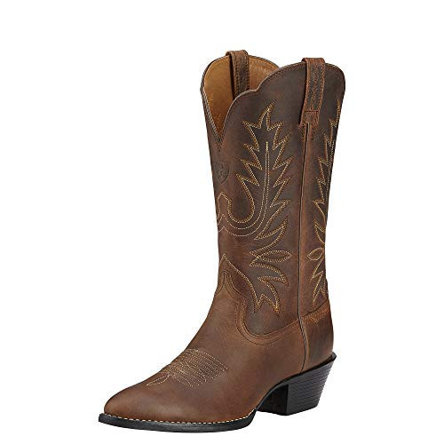Ariat Heritage Round Toe Western Boots - Women’s Leather Cowgirl Boots | Amazon (US)