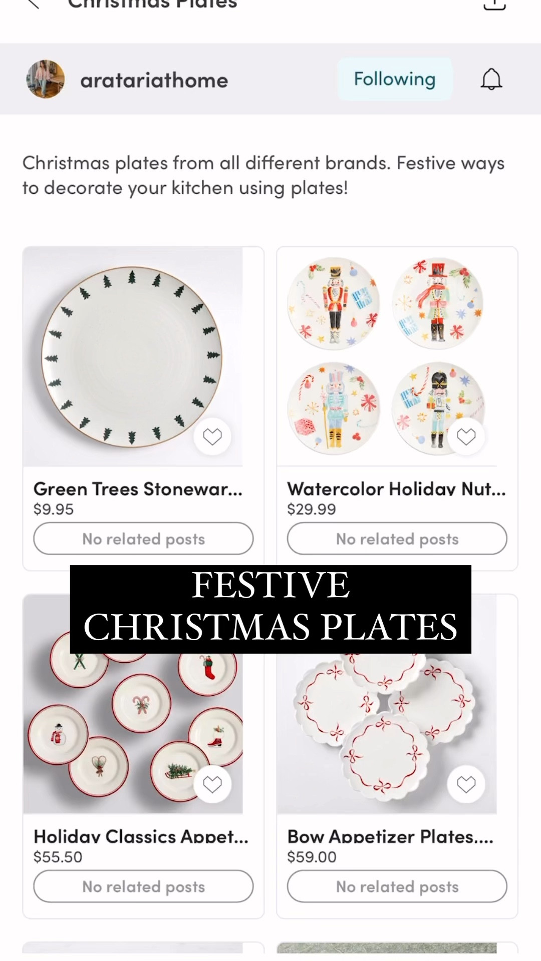 So many cute and festive Christmas plates! They’re fun to gift and fun to display!



#LTKGiftGuide #LTKSeasonal #LTKHoliday