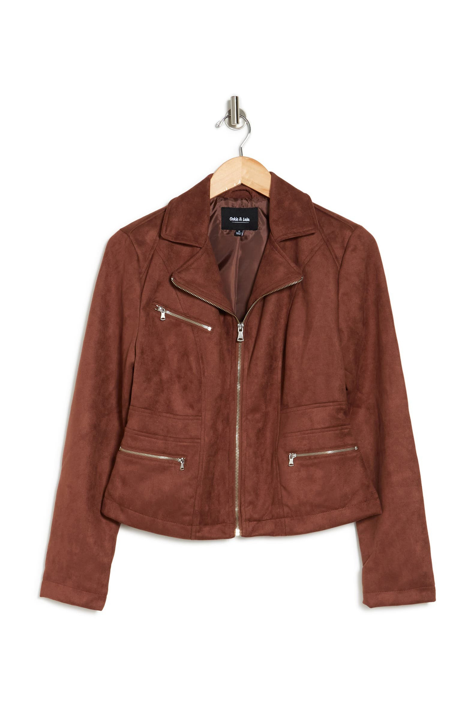 Ookie & Lala Faux Suede Moto Jacket | Nordstrom Rack