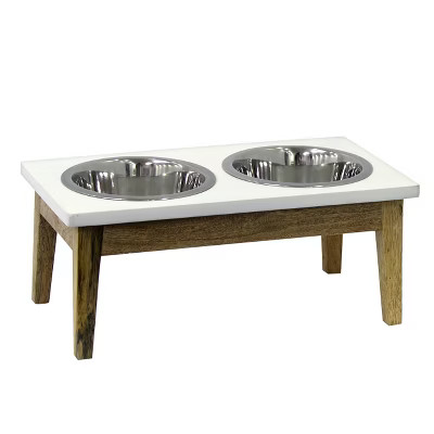 Elevated Dog Feeder With Wooden Stand - Threshold™ | Target