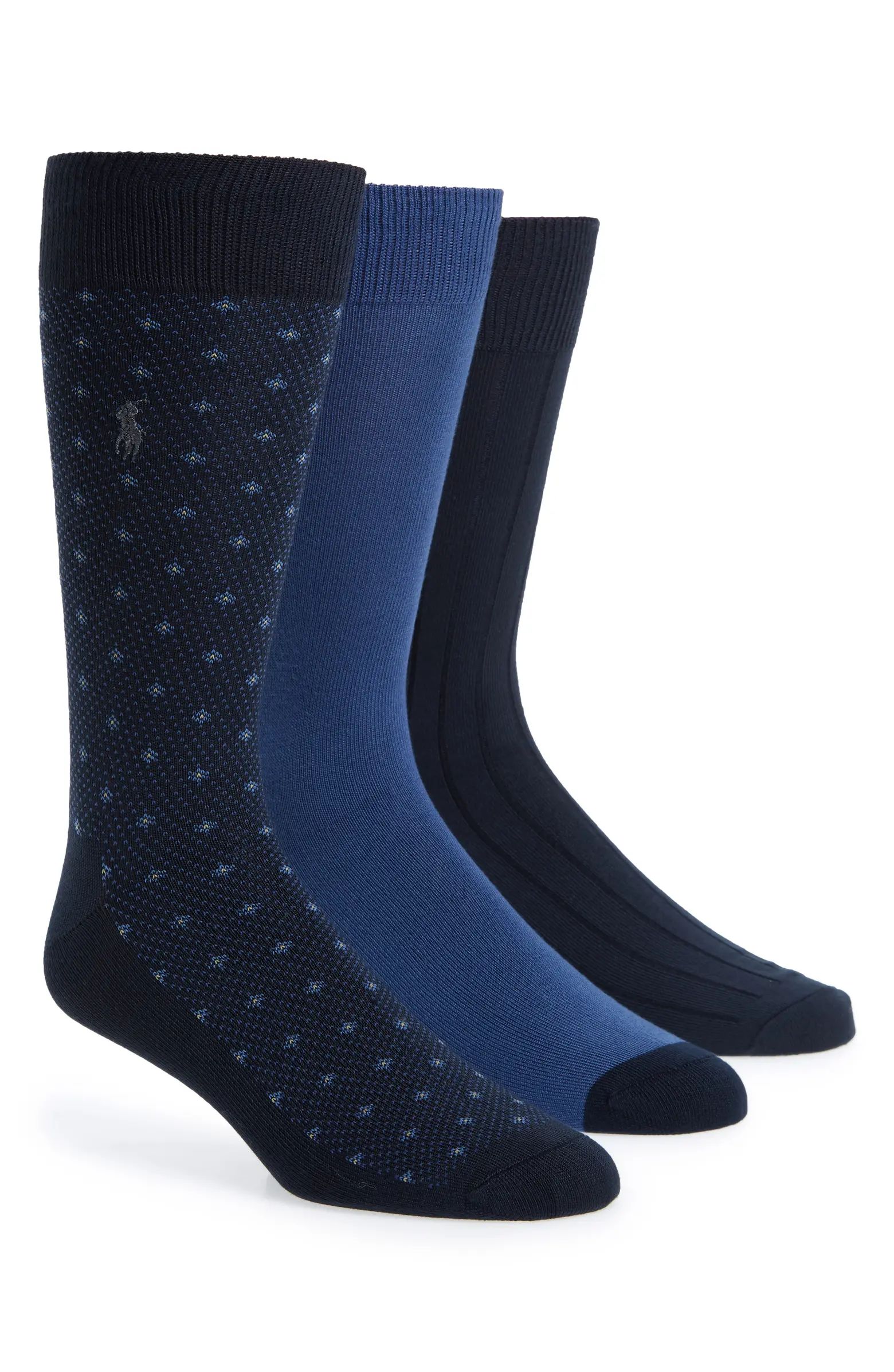 Polo Ralph Lauren Assorted 3-Pack Supersoft Dress Socks | Nordstrom | Nordstrom