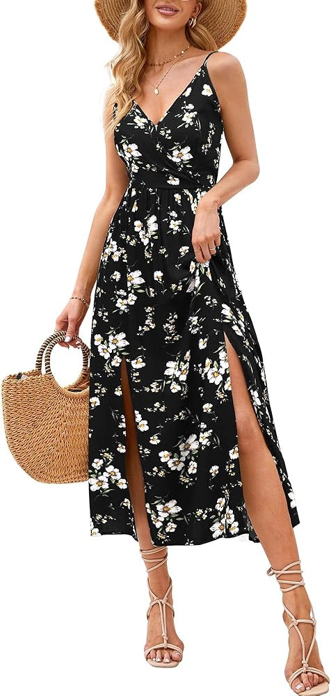 Boho Beach Wrsp V Neck Dress | Amazon (US)