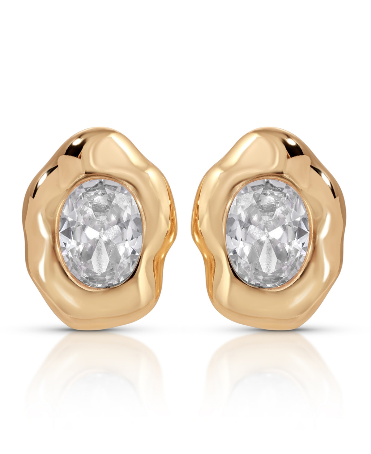 Ettika Molten Glow Crystal Stud Earrings - Gold | Macy's
