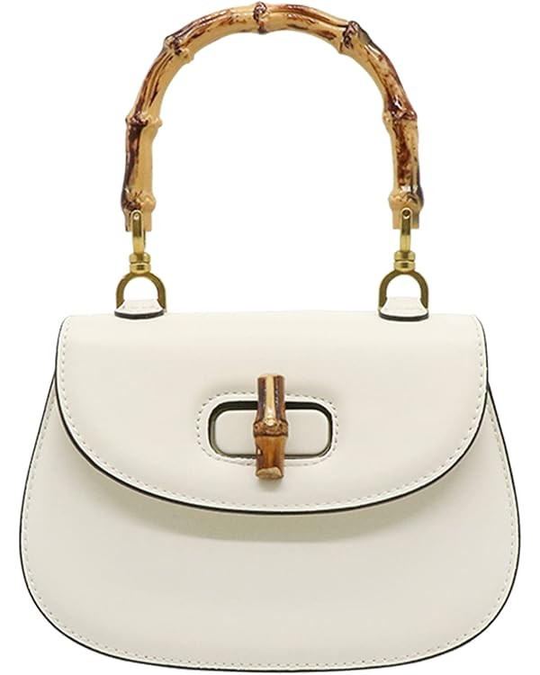 Womens Tote Bag,Bamboo Shaped Top Handle Satchel Crossbody | Amazon (US)