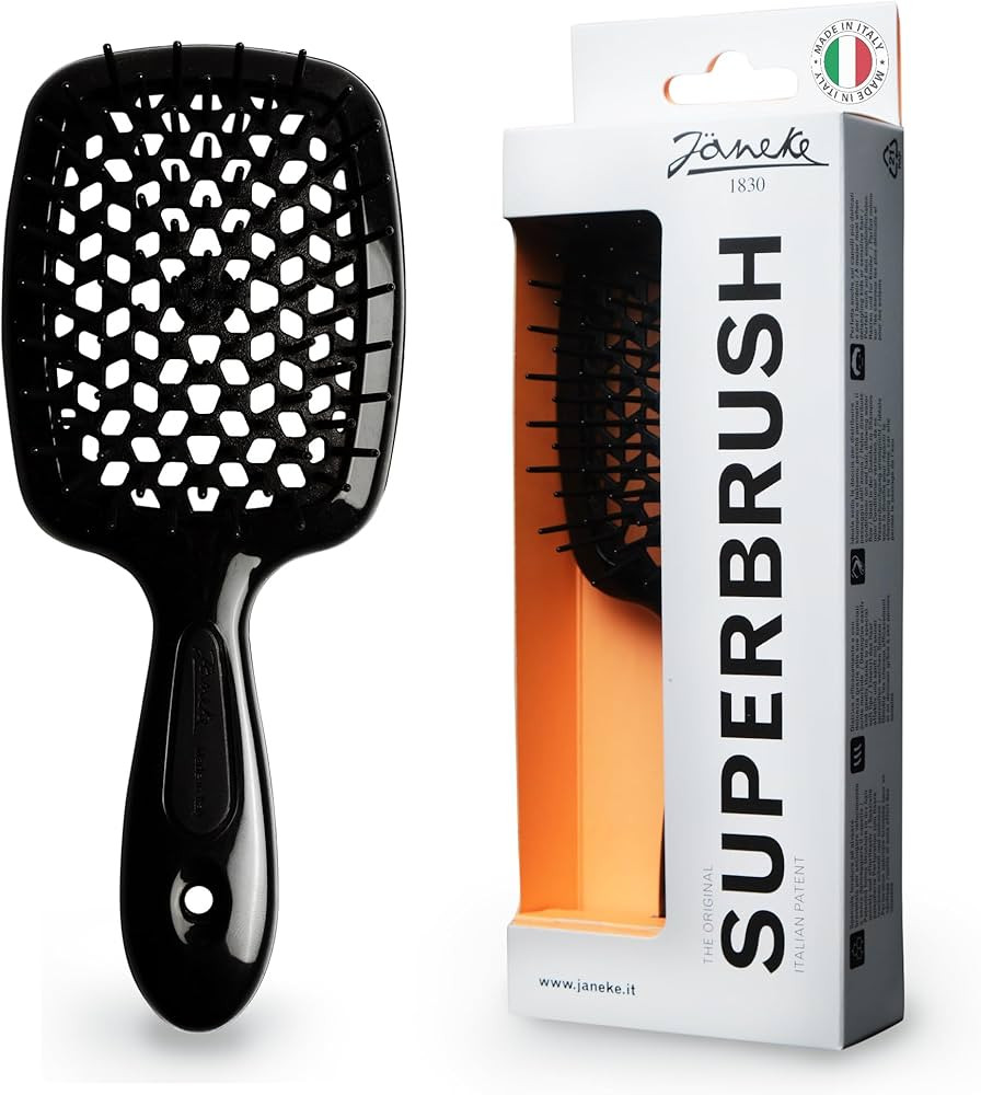 Janeke Superbrush Detangler Brush Anti-static Hairbrush Easy For Wet or Dry Use Flexible with Nyl... | Amazon (US)