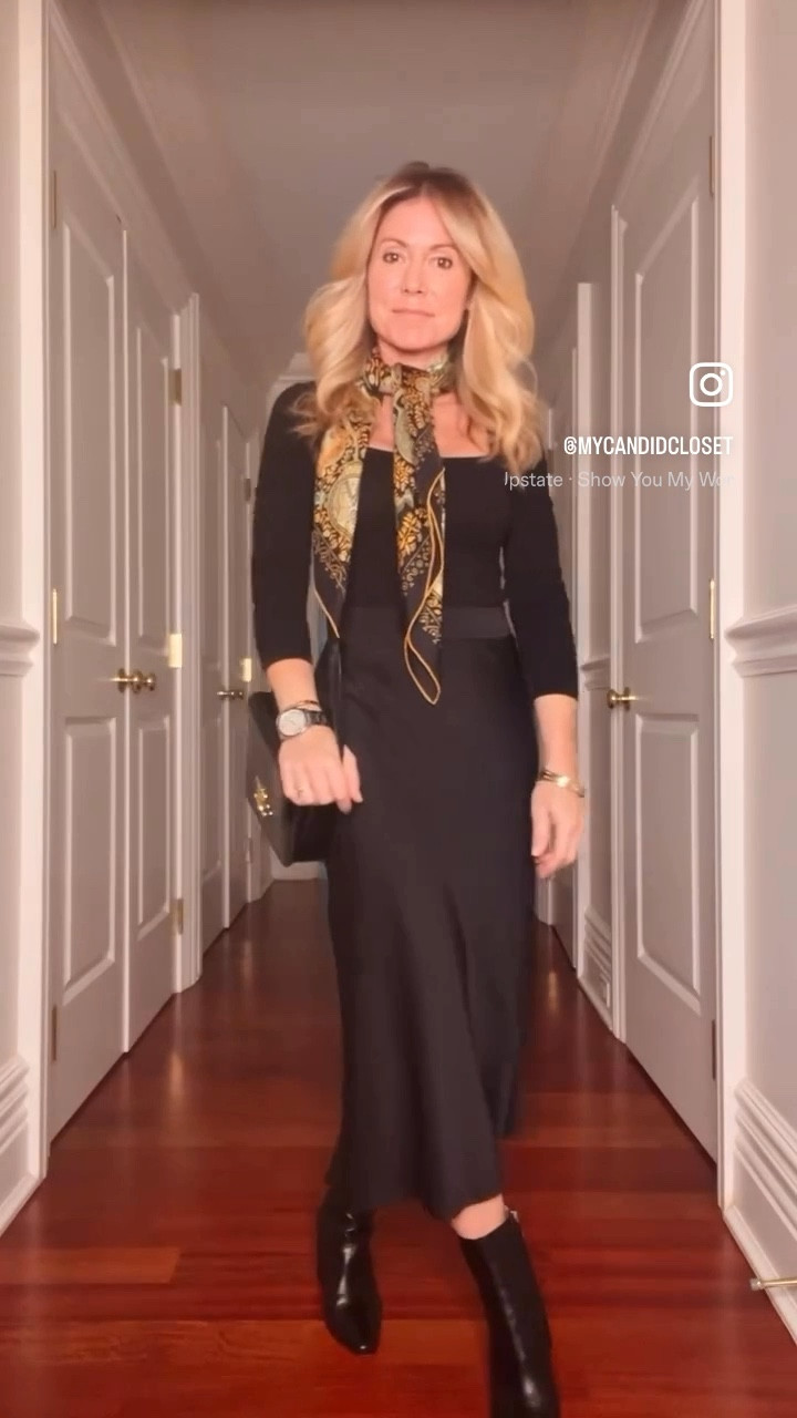 Easy outfit for when you don’t know what to wear: monochromatic top + skirt + accessories 

#LTKOver40 #LTKStyleTip