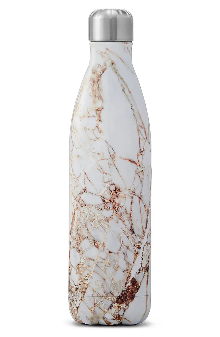 Elements Collection Calacatta Gold 25-Ounce Insulated Stainless Steel Water Bottle | Nordstrom
