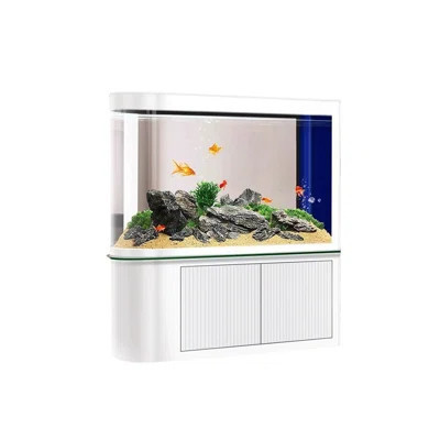 White Modern Semi-circular Eco Aquarium Tank | Wayfair North America