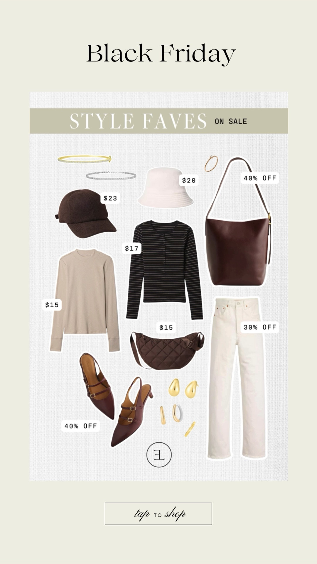 Black Friday Cyber Monday Style & Accessories Deals

- foundational essentials I love for everyday 
- favorites from Madewell, Levi’s, gap, old navy, unique and ring concierge 

#LTKHoliday #LTKGiftGuide #LTKCyberWeek