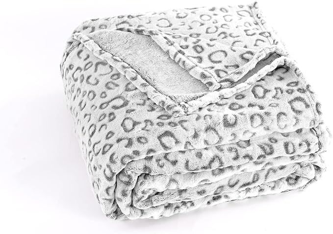 Pleasant Boulevard | Leopard Throw Blanket Fleece, Premium Lightweight Cozy Warm Plush Microfiber... | Amazon (US)