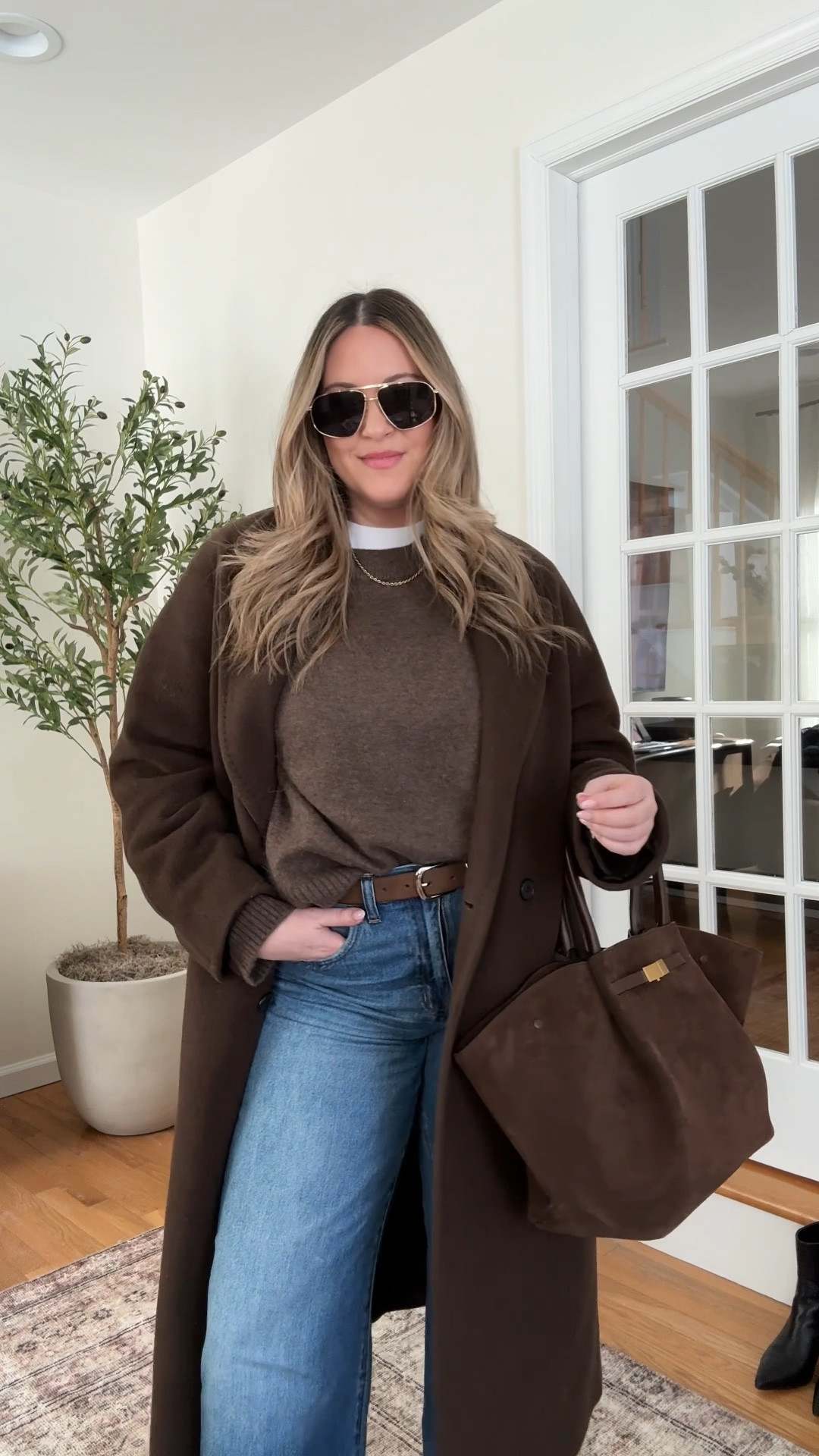 DAY 2 | 10 days of chocolate brown inspired outfits. This sweater is SO soft and such a great day to desk staple. Wearing a M. 

chocolate brown outfits, winter outfits, elevated winter outfit, cuffed jeans, aritzia coat

#LTKWatchNow #LTKSeasonal #LTKStyleTip