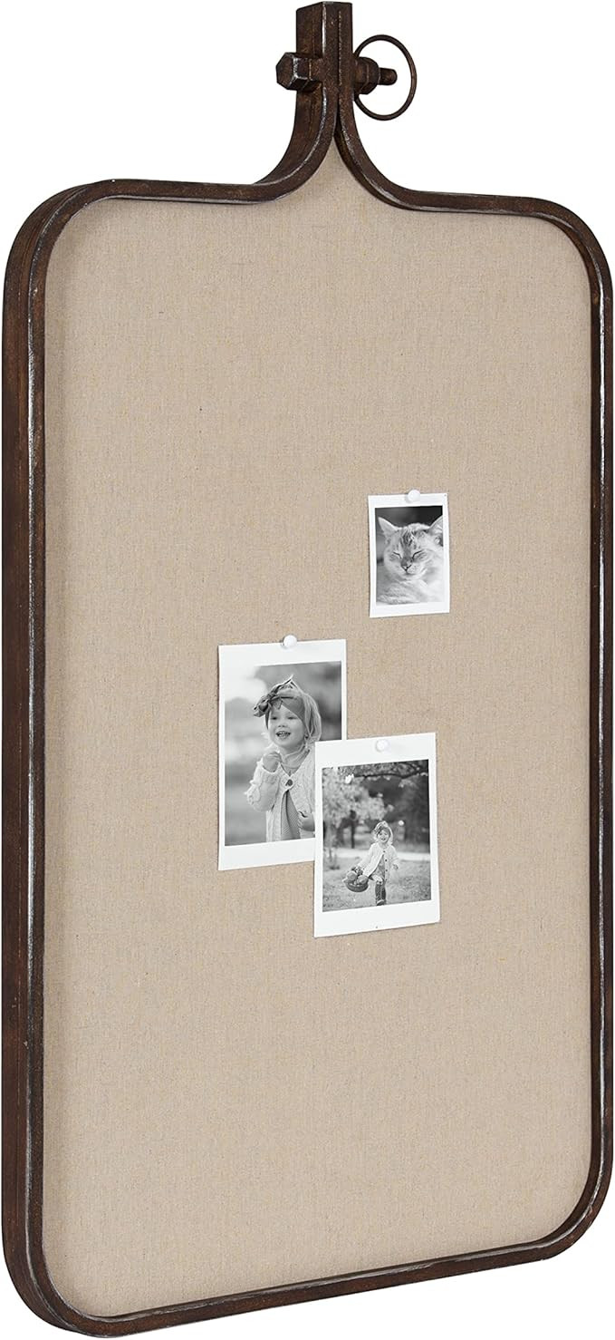 Kate and Laurel Yitro Modern Farmhouse Metal Rectangle Decorative Pinboard, 20 x 35, Rustic Bronz... | Amazon (US)