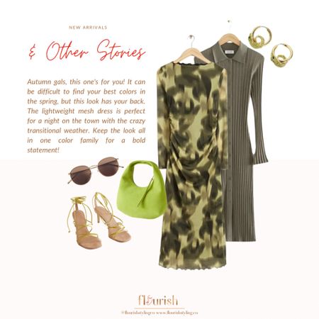 Are you an Autumn and a Gamine?! Hello - have you met this mesh 90s inspired dress? Bonus: you don’t have to wear it to a rave! It can be super difficult to find great Autumn colors particularly in springtime because everything becomes so bright and splashy. But this collection of greens delivers. 
#autumncolors #newarrivals #springfinds #gamine #retro

#LTKSeasonal #LTKstyletip #LTKFind