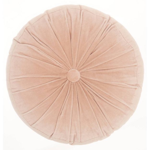 16" Ruched Velvet Round Throw Pillow - Mina Victory | Target