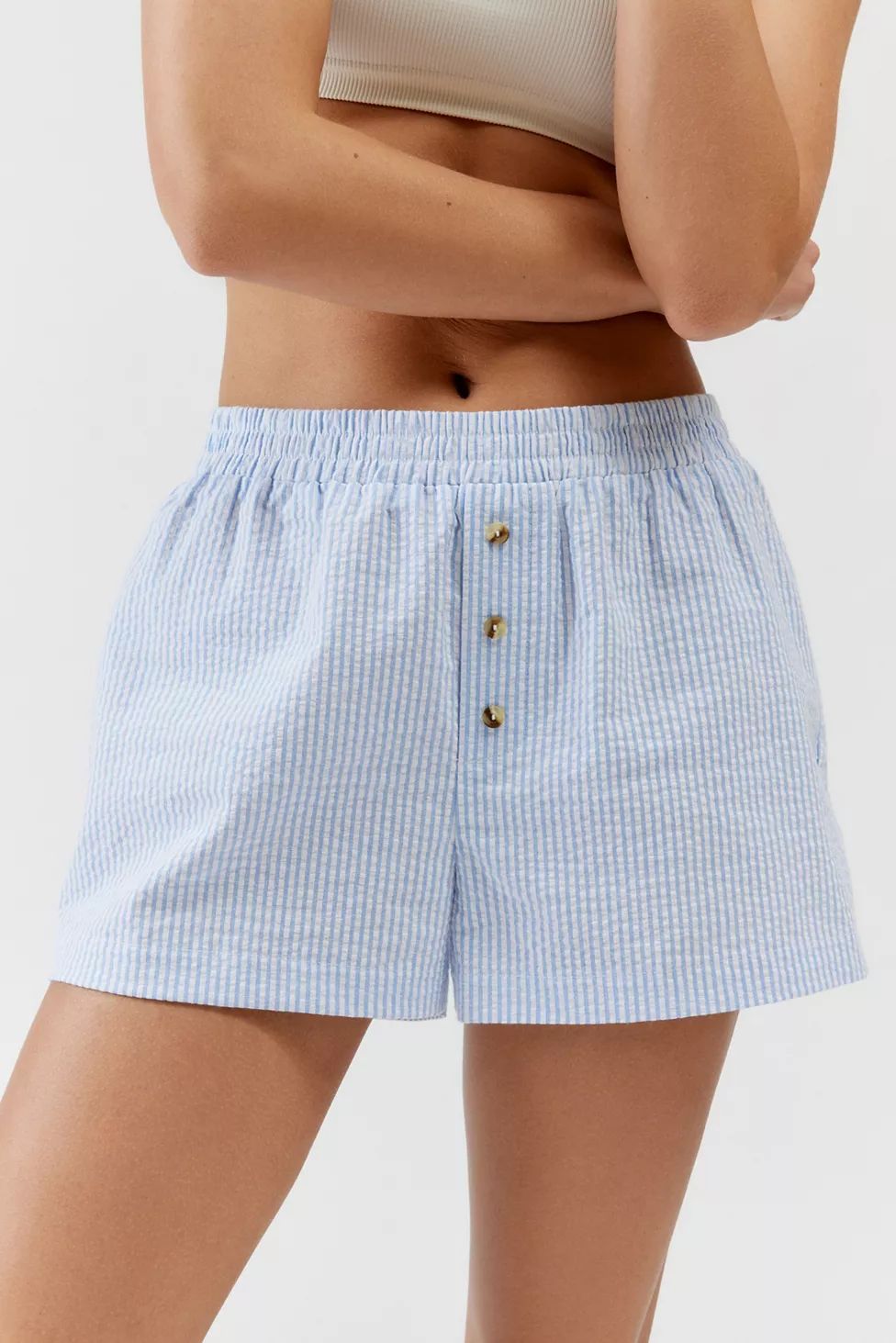Urban Renewal Remnants Made In LA Button Front Boxer Short | Urban Outfitters (US and RoW)