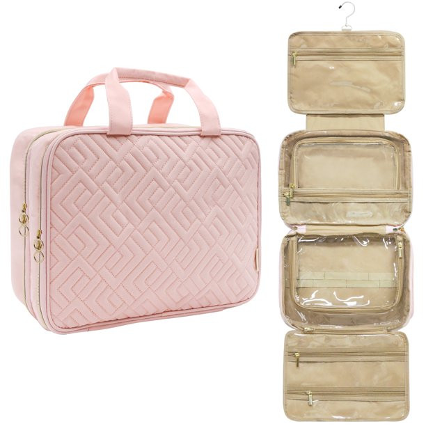 West Bay Toiletry Bag for Women, Large Capacity Travel Makeup Bag with Hanging Hook Full Sized Ma... | Walmart (US)