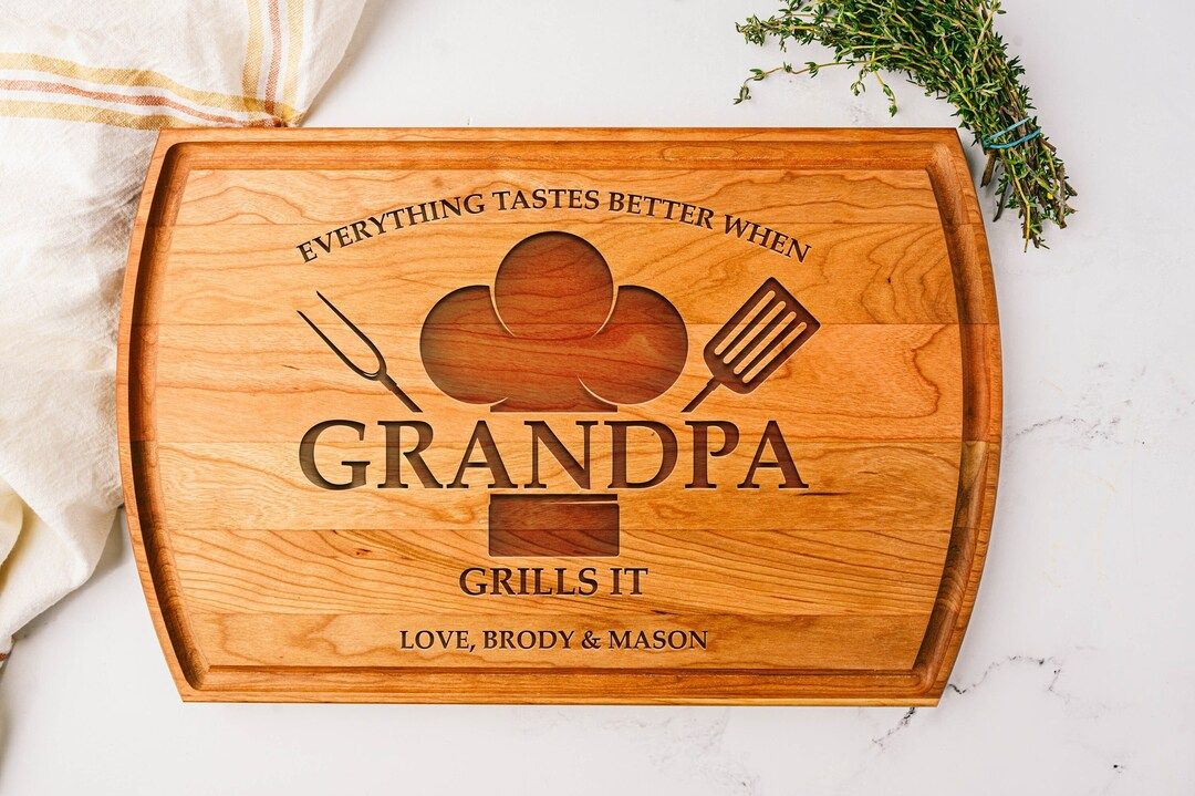 Grandpa Gift, Grandpa Cutting Board, Grilling Gifts, Grandpa Christmas Gifts, Fathers Day Gift fo... | Etsy ROW