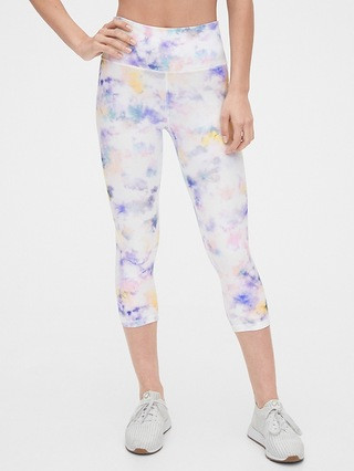 GapFit High Rise Print Capris in Eclipse | Gap (US)