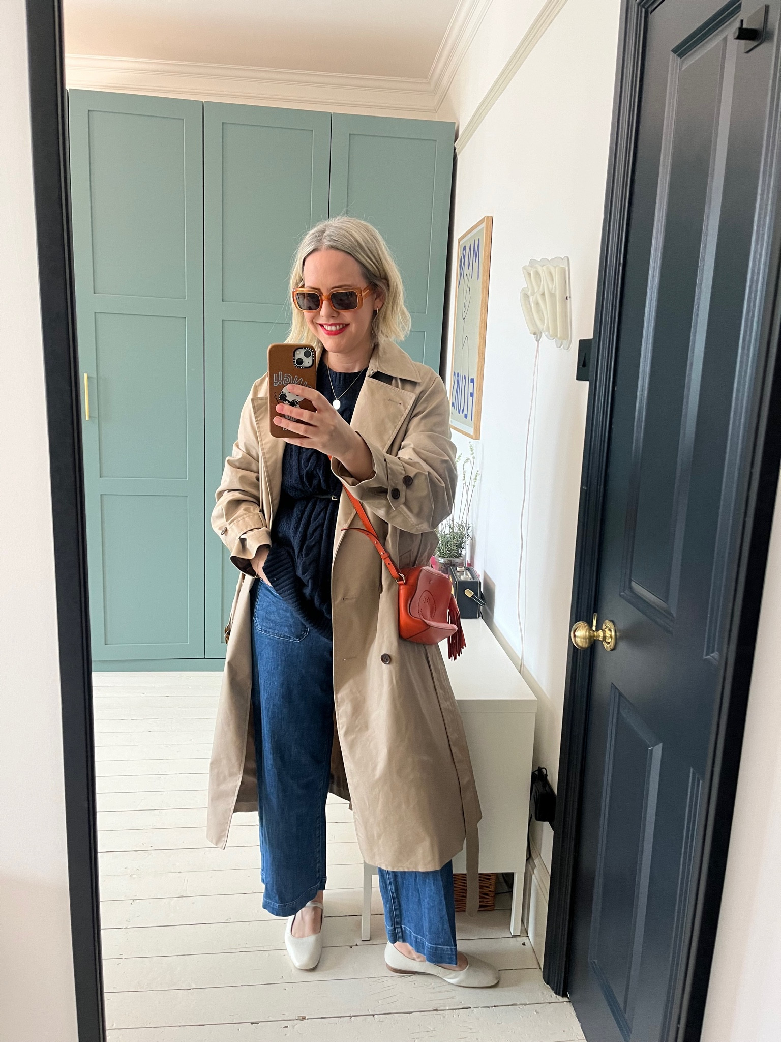 Knitted Vest, Classic trench coat, Anya Hindmarch, Mary Jane Leather Pumps, Cropped wide leg jeans 

#LTKstyletip #LTKeurope #LTKSeasonal