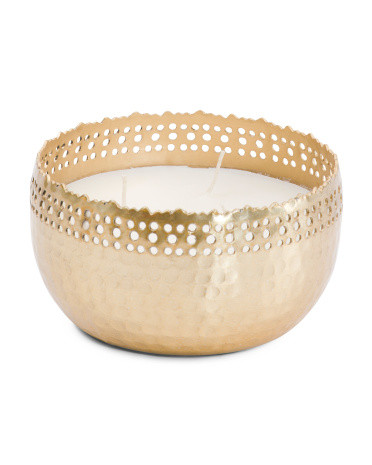 25oz Frasier Fir Pierced Metal Candle | TJ Maxx