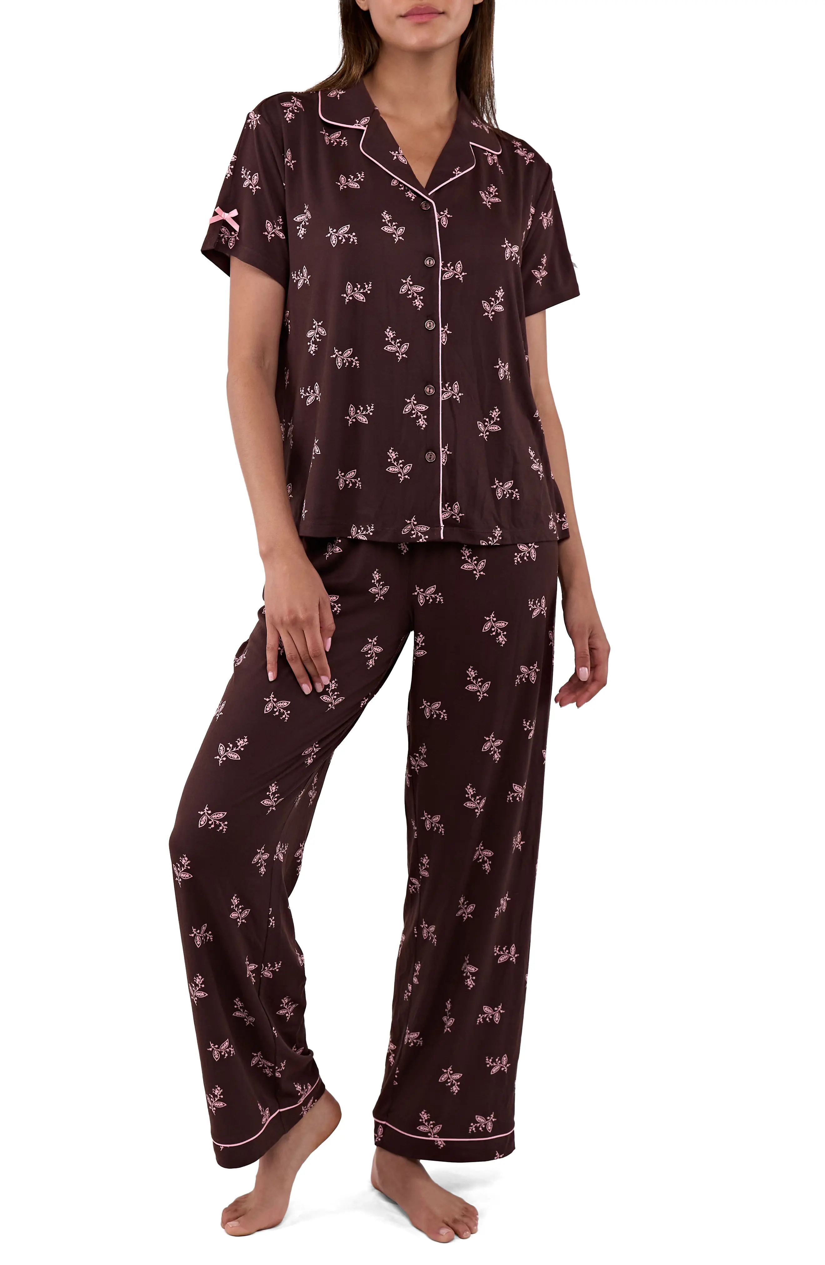 Flora By Flora Nikrooz Breann 3-Piece Pajama Set in Black at Nordstrom Rack, Size Small | Nordstrom Rack