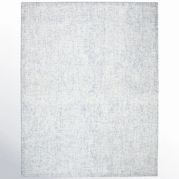 Rowe Handmade Tufted Ivory/Blue Rug | Joss & Main