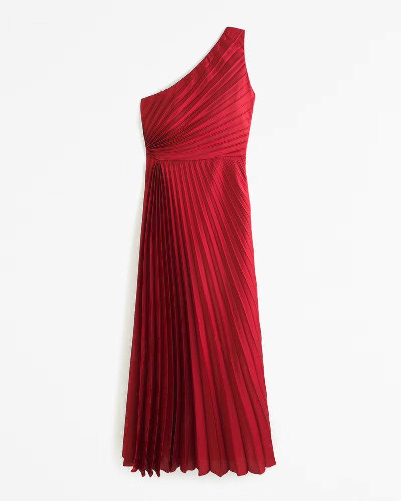 Women's The A&F Giselle Pleated One-Shoulder Maxi Dress | Women's Dresses & Jumpsuits | Abercromb... | Abercrombie & Fitch (US)
