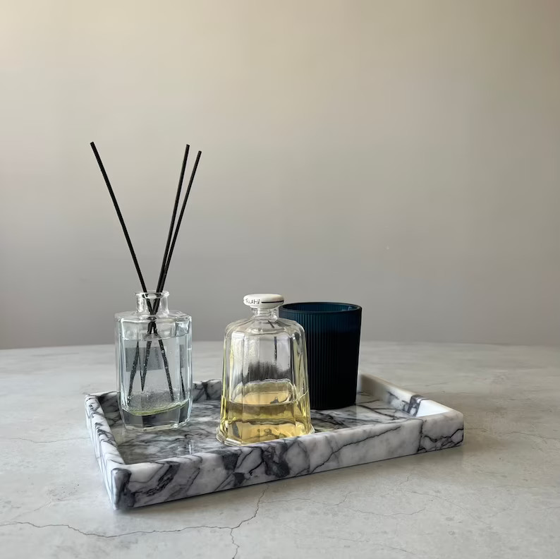 Genuine Natural Lilac Marble Vanity Tray/decorative Kitchen - Etsy | Etsy (US)