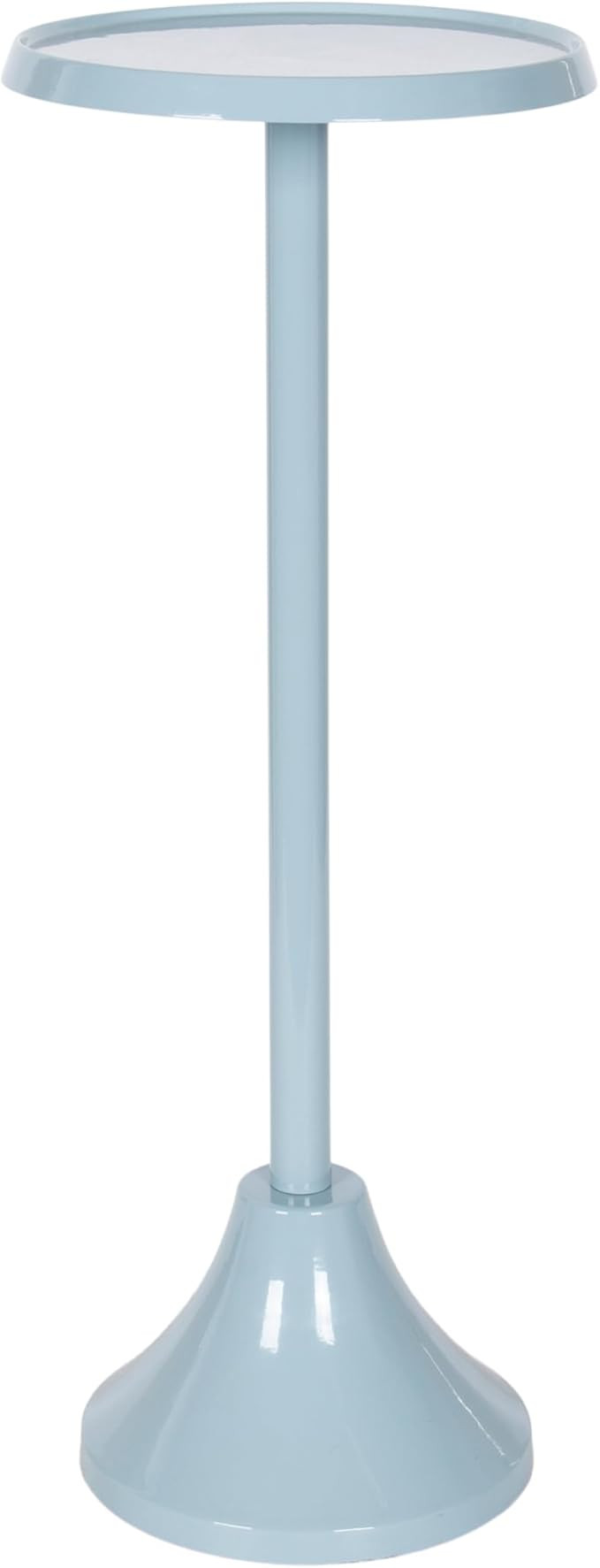 Kate and Laurel Sanzo Modern Round Metal Pedestal Drink Table, 9 x 9 x 23, Light Blue, Decorative... | Amazon (US)