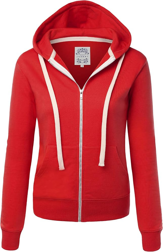 Made by Johnny Women's Active Casual Zip-up Hoodie Jacket Long Sleeve Comfortable Lightweight Swe... | Amazon (US)