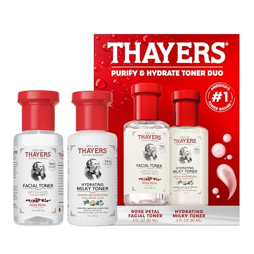 Thayers Purify & Hydrate Skin Care Set, Includes Rose Petal Facial Toner to Reduce Pores and Hydrating Milky Toner for 48H Hydration, 1 Skin Care Kit | Amazon (US)