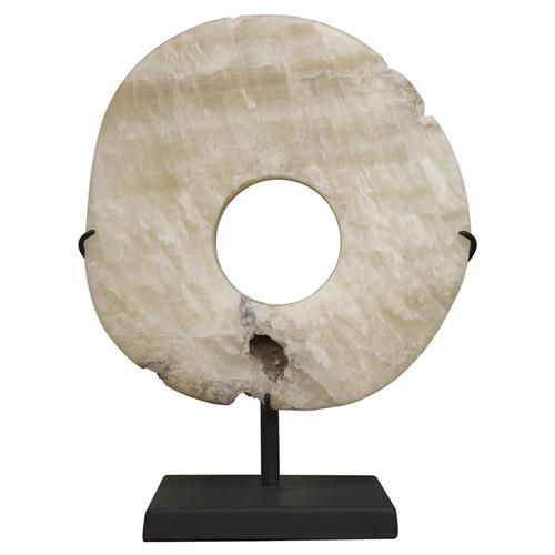 Noir Onyx On Stand Loft White Onyx Sculpture | Kathy Kuo Home