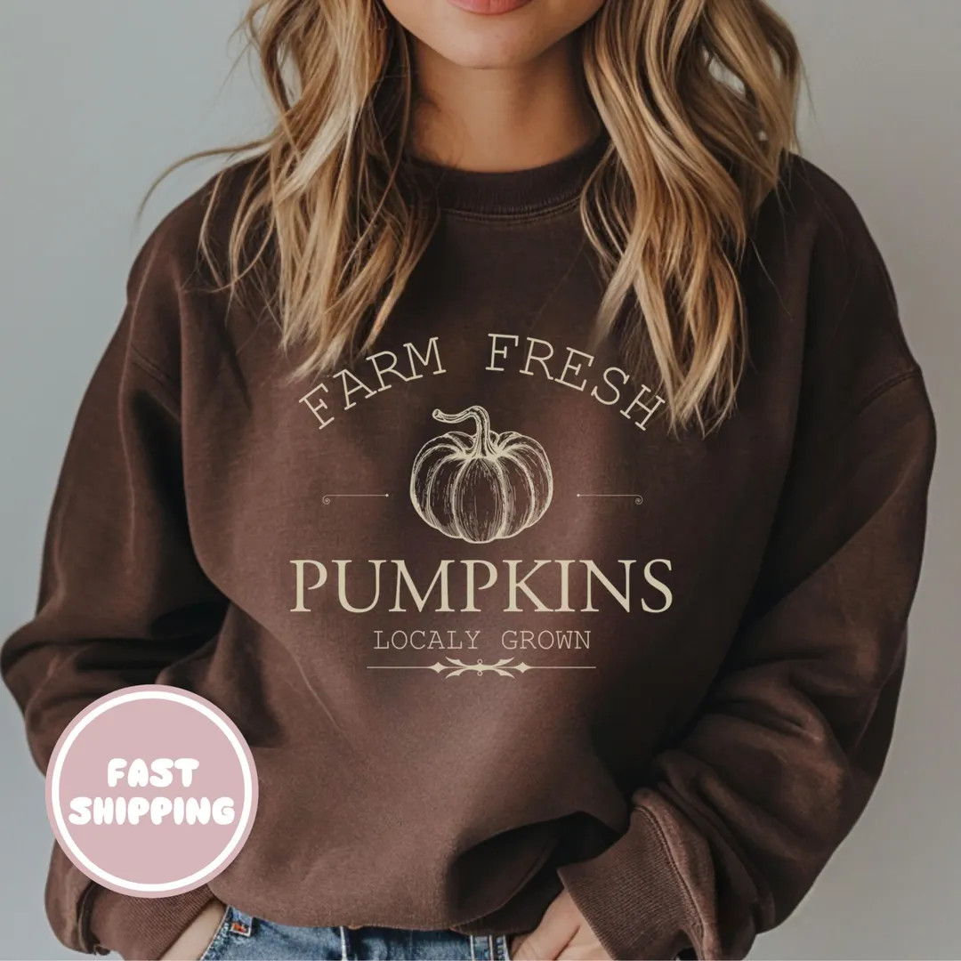 Pumpkin Patch Sweatshirt, Thanksgiving Fall Pullover for Autumn Lover, Rustic Farmers Market Harv... | Etsy (US)