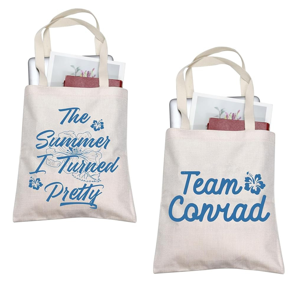 BLUPARK Team Conrad Tote Bag - Cousins Beach Canvas TV Show Inspired Gift for Fans (Team Conrad T... | Amazon (US)