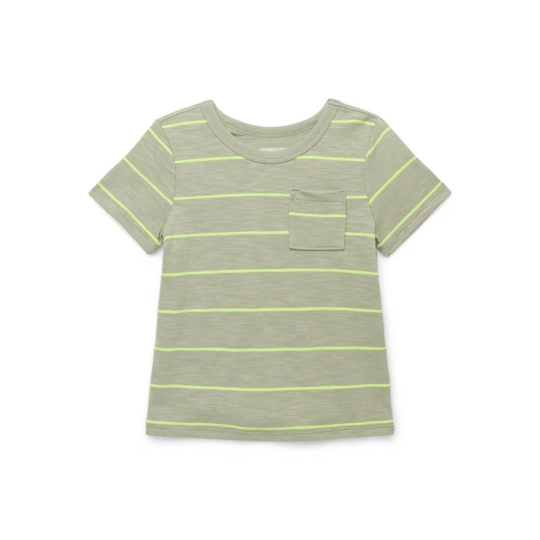 Garanimals Toddler Boy Short Sleeve Stripe Pocket T-Shirt, Sizes 18M-5T | Walmart (US)