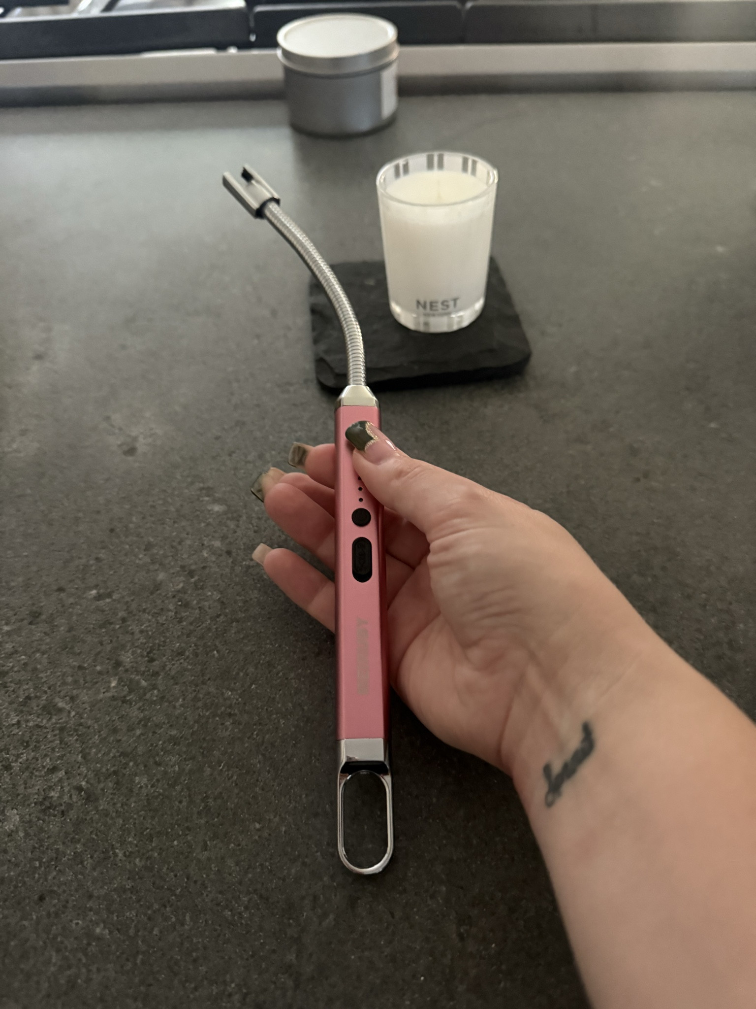 My favorite electric lighter. Rechargeable, it holds the charge for a long time so I don’t have to worry a out charging or searching for a lighter.

#LTKHome #LTKselfcare #LTKPetite