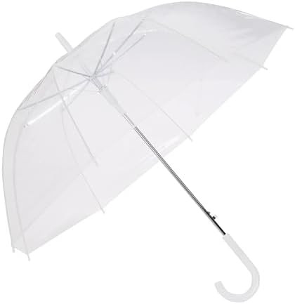 Amazon Basics Clear Umbrella for Rain, Round Bubble Umbrella for Wedding, With Wide Coverage (35"... | Amazon (US)